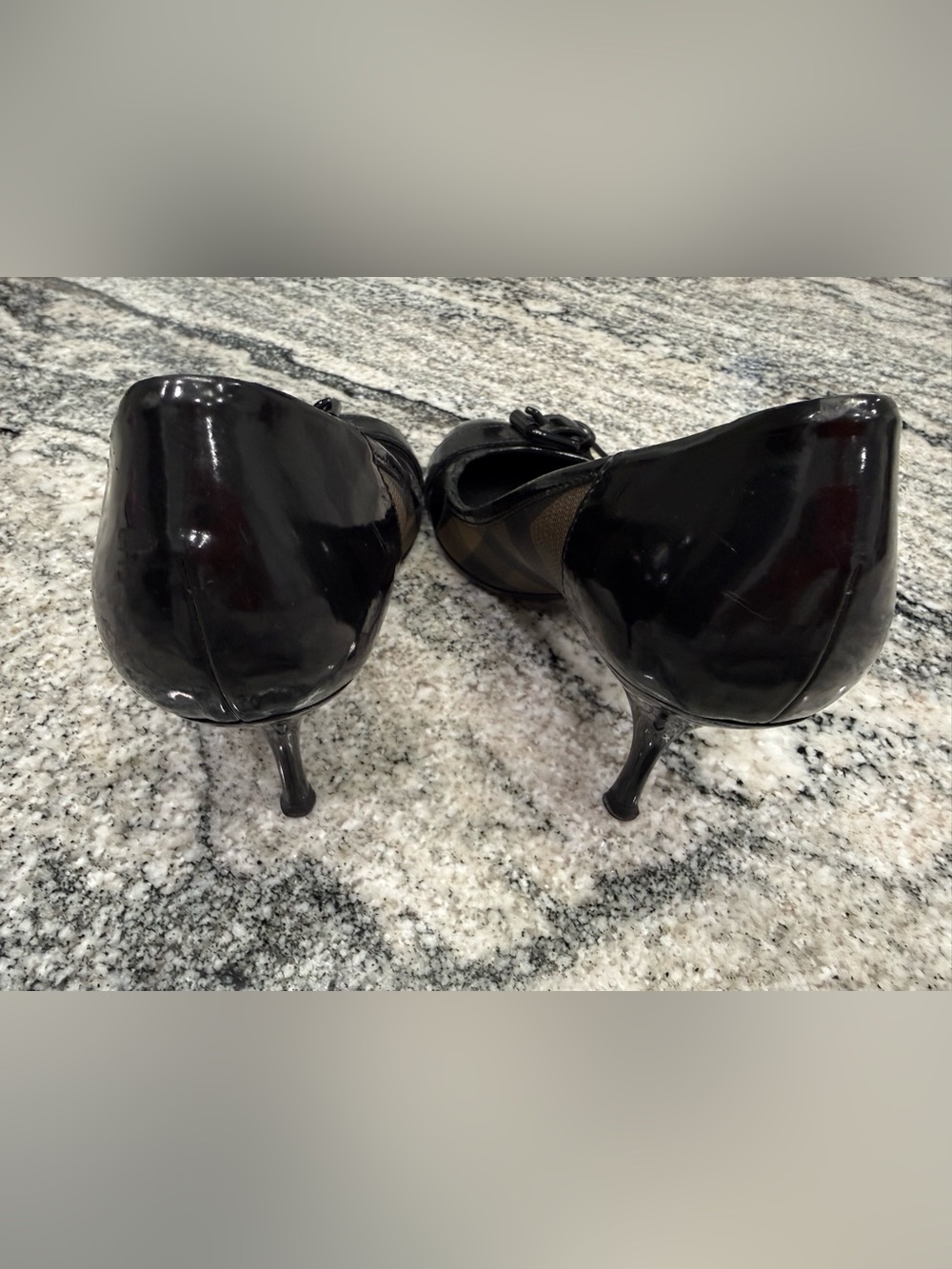 Burberry Black Patent Leather Pointed Toe Pump with Buckle Detail 36 - Picture 14 of 16